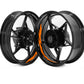 DualColorStampe Adesivi interno cerchi moto 17 POLLICI decal stickers cerchioni gomme strisce moto COD. D0032