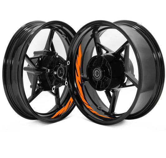 DualColorStampe Adesivi interno cerchi moto 17 POLLICI decal stickers cerchioni gomme strisce moto COD. D0032