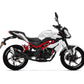 DualColorStampe Adesivi Compatibili con Benelli BN 125 (2021-2023) DX-SX Carena Moto + Strisce Cerchi 17'' Stelle Design - M0303