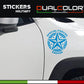 DualColorStampe Adesivi compatibili con Jeep Renegade stella militare Army Fuoristrada 4X4 Fiancata Offroad Adesivi Stickers AUTO Decal 0391