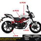 DualColorStampe Adesivi Compatibili con Benelli BN 125 (2021-2023) DX-SX Carena Moto + Strisce Cerchi 17'' Stelle Design - M0303