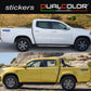 DualColorStampe® Adesivi 4x4 per Pickup e Auto - Resistenti e Impermeabili - Ideali per Tutti i Modelli - Set da 2 Pezzi decal auto tuning 0420