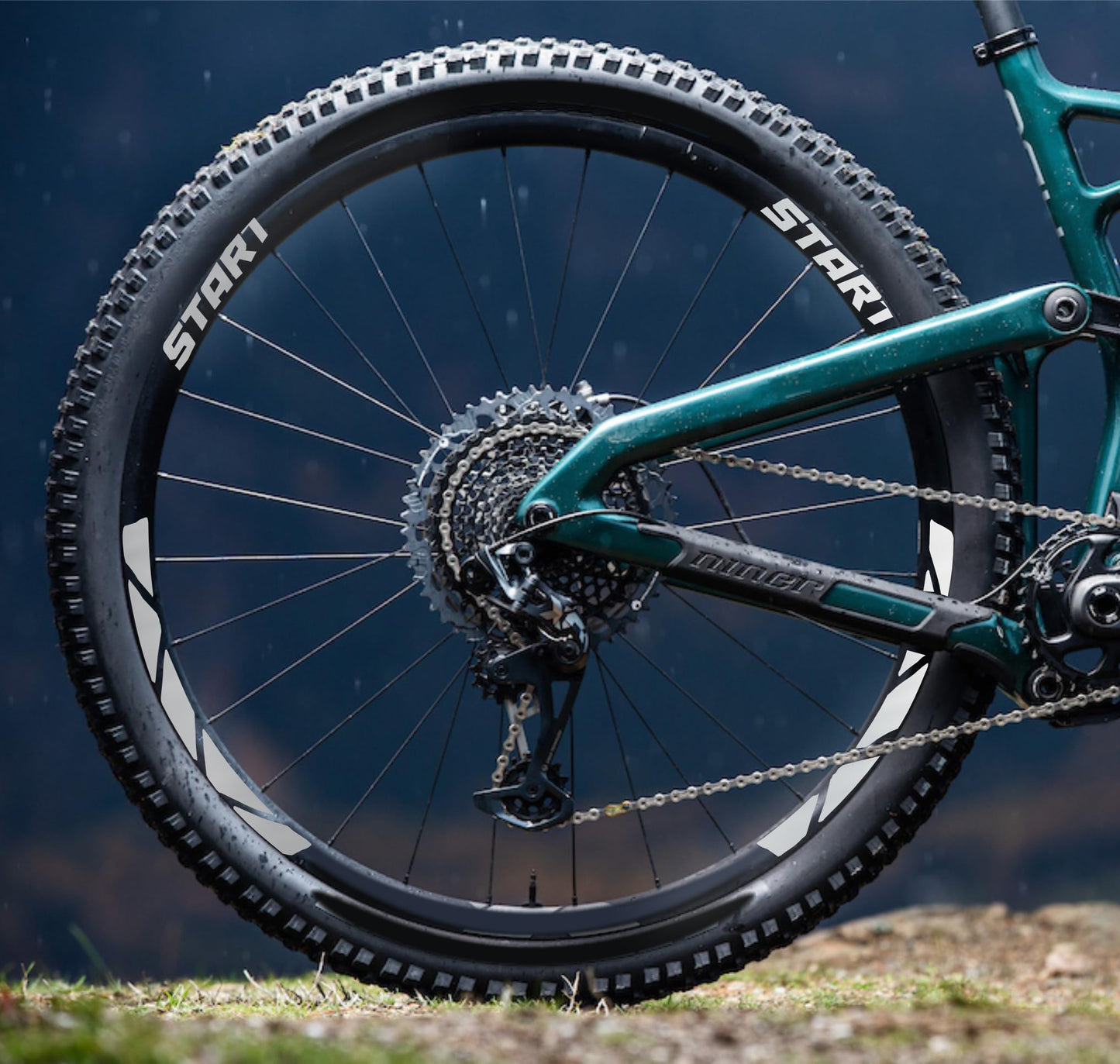 Adesivi Cerchi Bici 26'' - 27,5'' - 28-29'' Pollici Ruota Bicicletta MTB Bike Stickers Cerchi MOUNTAIN BIKE B0211