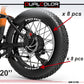 DualColorStampe Adesivi Cerchi Bici FAT BIKE 20'' - Stickers per Ruote Fat Bike MTB, Accessori Bici COD. B0205
