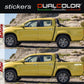 DualColorStampe® Adesivi 4x4 per Pickup e Auto - Resistenti e Impermeabili - Ideali per Tutti i Modelli - Set da 2 Pezzi decal auto tuning 0420