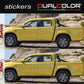 DualColorStampe® Adesivi 4x4 per Pickup e Auto - Resistenti e Impermeabili - Ideali per Tutti i Modelli - Set da 2 Pezzi decal auto tuning 0420