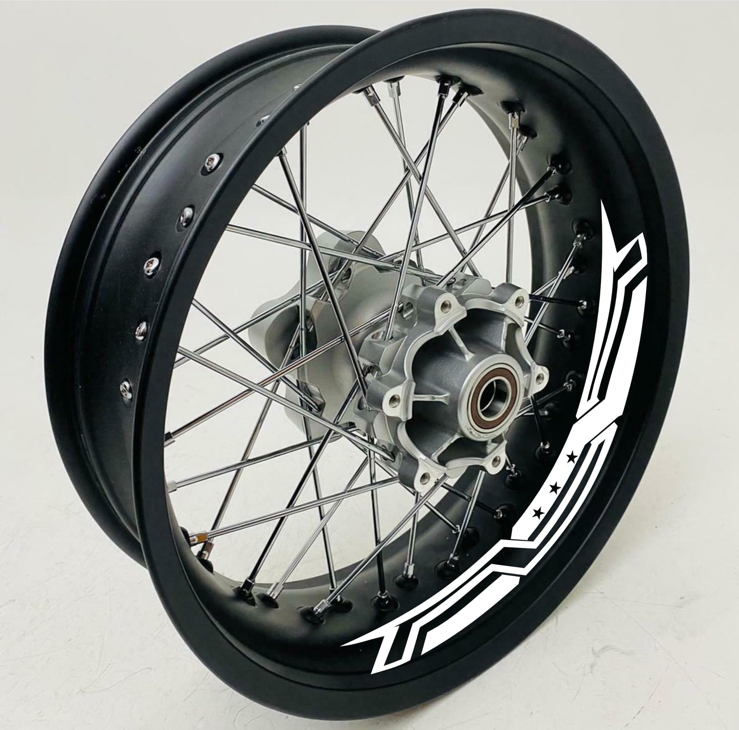 DualColorStampe Adesivi interno cerchi moto 17 POLLICI decal stickers cerchioni gomme strisce moto COD. D0036