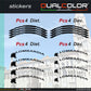 DualColorStampe Stickers Adesivi Set Completo di Cerchi Strisce per Moto per 2 Ruote da 17'' pollici strips Design Racing regione LOMBARDIA D0123