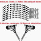 DualColorStampe Adesivi Compatibili con Yamaha YZF-R125 R125 (2014-2018) Stickers Strisce cerchi 17'' Pollici + Carena moto decalcomania teschio M0241