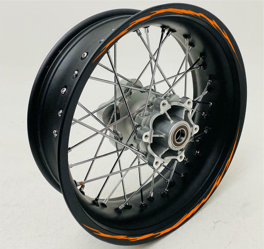 DualColorStampe Confezione Adesivi Set Completo di Cerchi Strisce per Moto per 2 Ruote da 15'' pollici strips Design racing COD.D0095