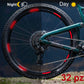 Adesivi Cerchi Bici MTB Riflettenti 26'' - 27,5'' - 28-29'' Pollici Ruota Bici MTB Bike (Set 32 PZ) catarifrangente Stickers rifrangente Cerchi MTB cerchioni COD. B0148