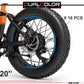 DualColorStampe Adesivi Cerchi Bici FAT BIKE 20'' Pollici Ruota Bici accessori Fat bike MTB Stickers Cerchi BANDIERA ITALIANA COD. B0128