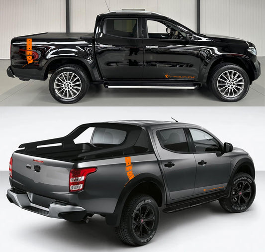DualColorStampe ADESIVI PER PICKUP 4X4 OFF ROAD (4 PZ) FUORISTRADA accessori stickers decal auto COD. 0389