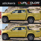 DualColorStampe® Adesivi 4x4 per Pickup e Auto - Resistenti e Impermeabili - Ideali per Tutti i Modelli - Set da 2 Pezzi decal auto tuning 0420