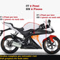 DualColorStampe Adesivi Compatibili con Yamaha YZF-R125 R125 (2014-2018) Stickers Strisce cerchi 17'' Pollici + Carena moto decalcomania teschio M0241