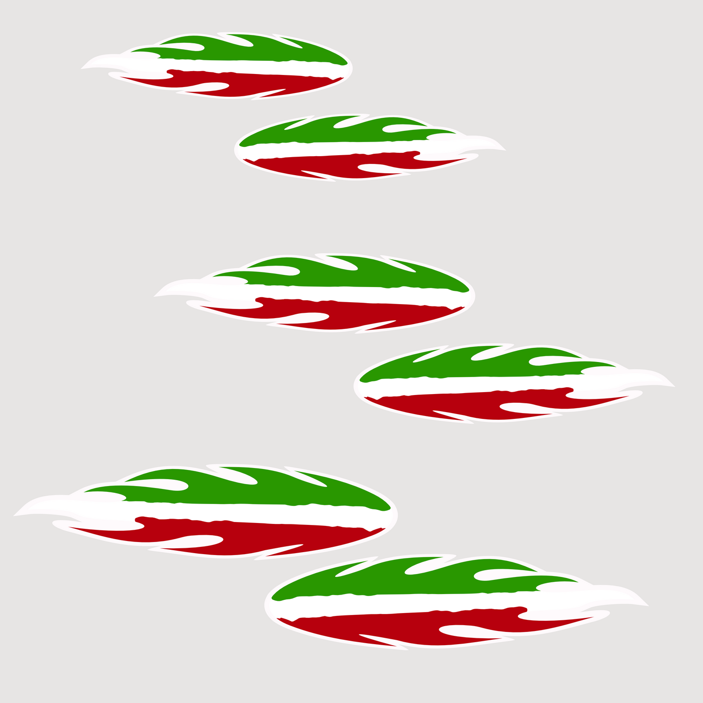 DualColorStampe Adesivi Stickers Bandiera Italiana Italia Tuning Sport Racing 6 Unità | Adesivo Bandiera Spagna per Auto Moto Scooter Quad Caschi | Resistenti alla Pioggia e al Sole