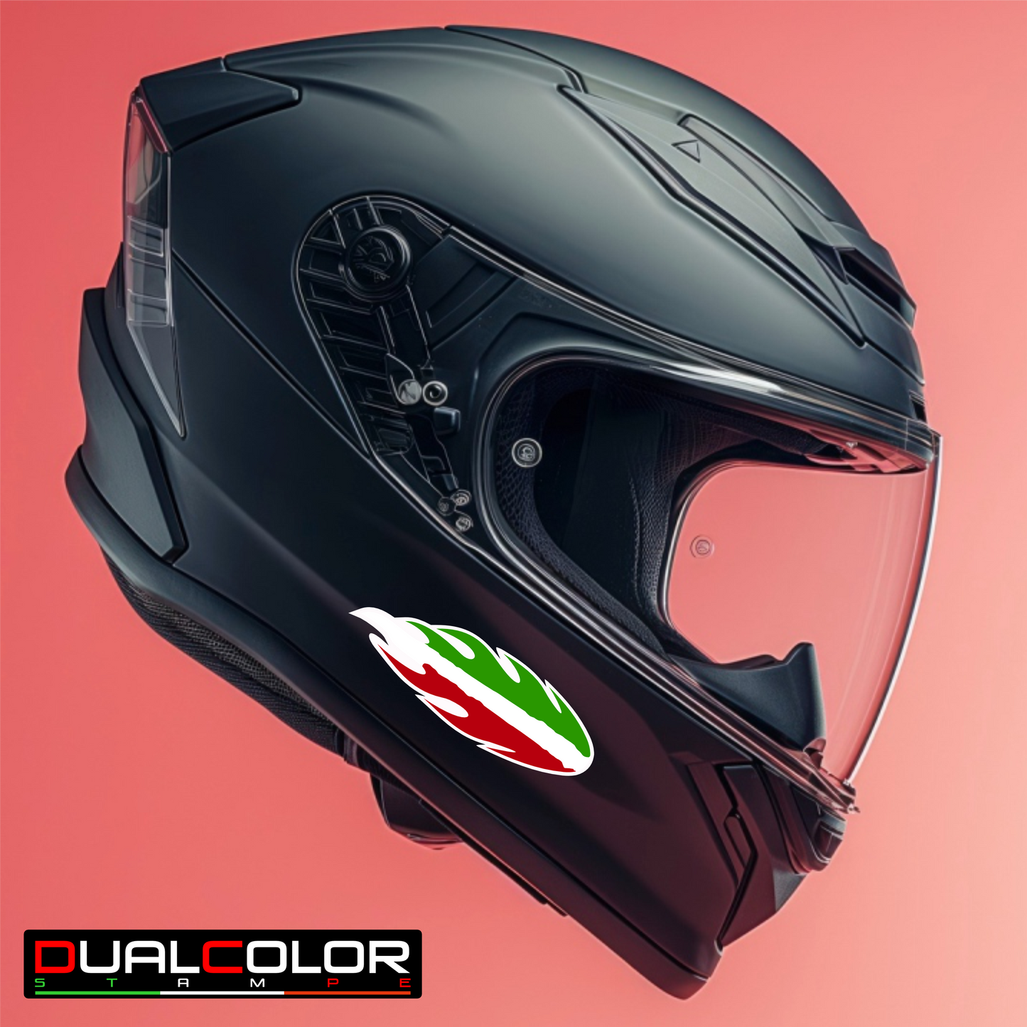 DualColorStampe Adesivi Stickers Bandiera Italiana Italia Tuning Sport Racing 6 Unità | Adesivo Bandiera Spagna per Auto Moto Scooter Quad Caschi | Resistenti alla Pioggia e al Sole