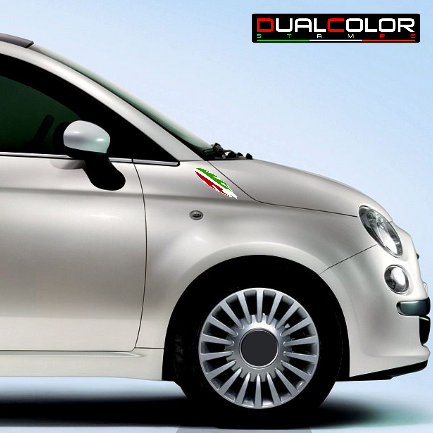 DualColorStampe Adesivi Stickers Bandiera Italiana Italia Tuning Sport Racing 6 Unità | Adesivo Bandiera Spagna per Auto Moto Scooter Quad Caschi | Resistenti alla Pioggia e al Sole