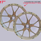Strisce Adesive Cerchi Moto 17 Pollici  design militare – Set per 2 Ruote – Design Racing Bianco Blu e Nero – Resistenti a Pioggia e Sole – Adesivi Ruote Moto Lucidi – Modello D0143
