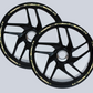 Strisce Adesive Cerchi Moto 17 Pollici  design militare – Set per 2 Ruote – Design Racing Bianco Blu e Nero – Resistenti a Pioggia e Sole – Adesivi Ruote Moto Lucidi – Modello D0143