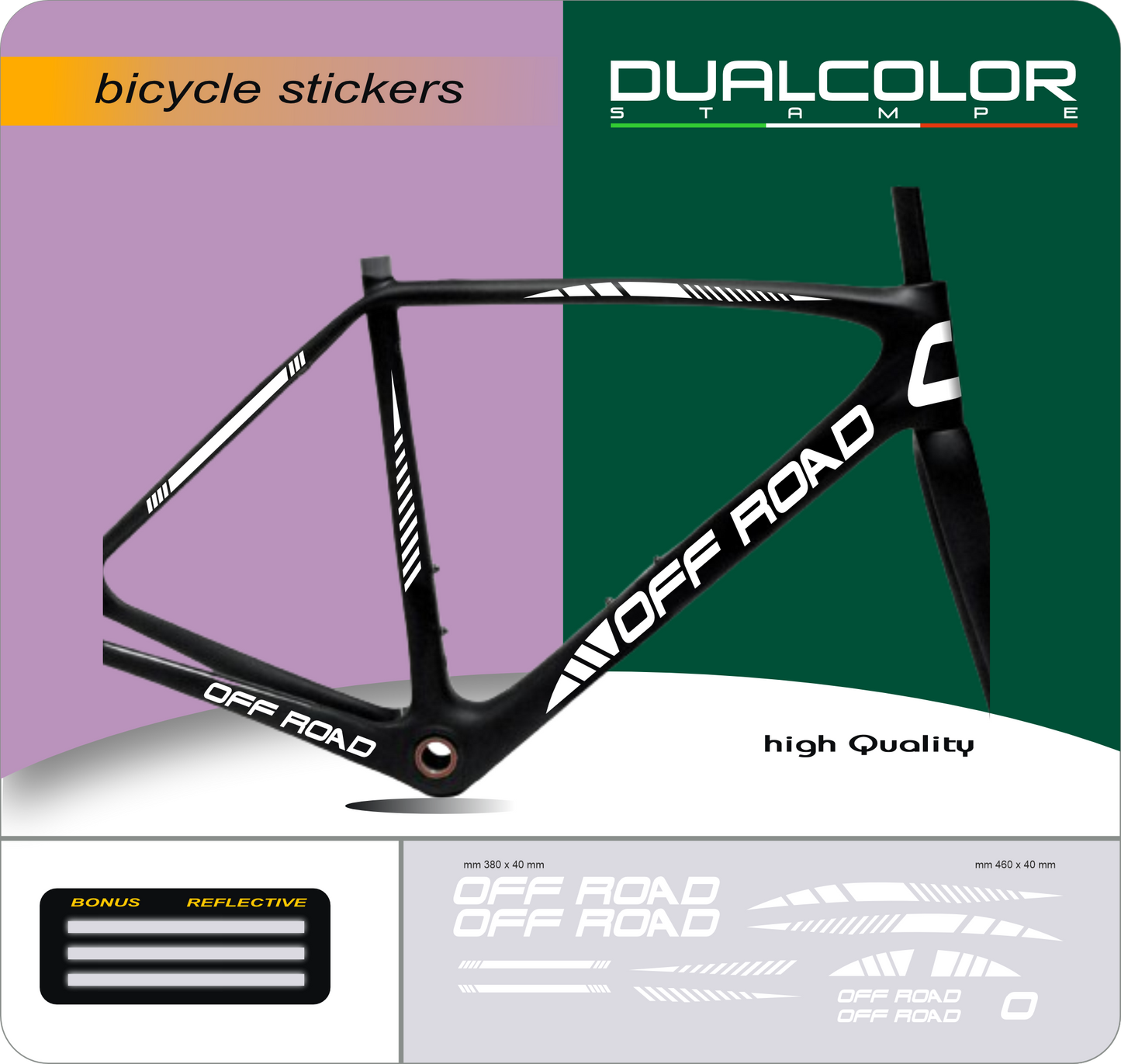 DualColor imprime VTT cadre autocollants Protection pour cadre de vélo Film de protection vtt VTT B0064