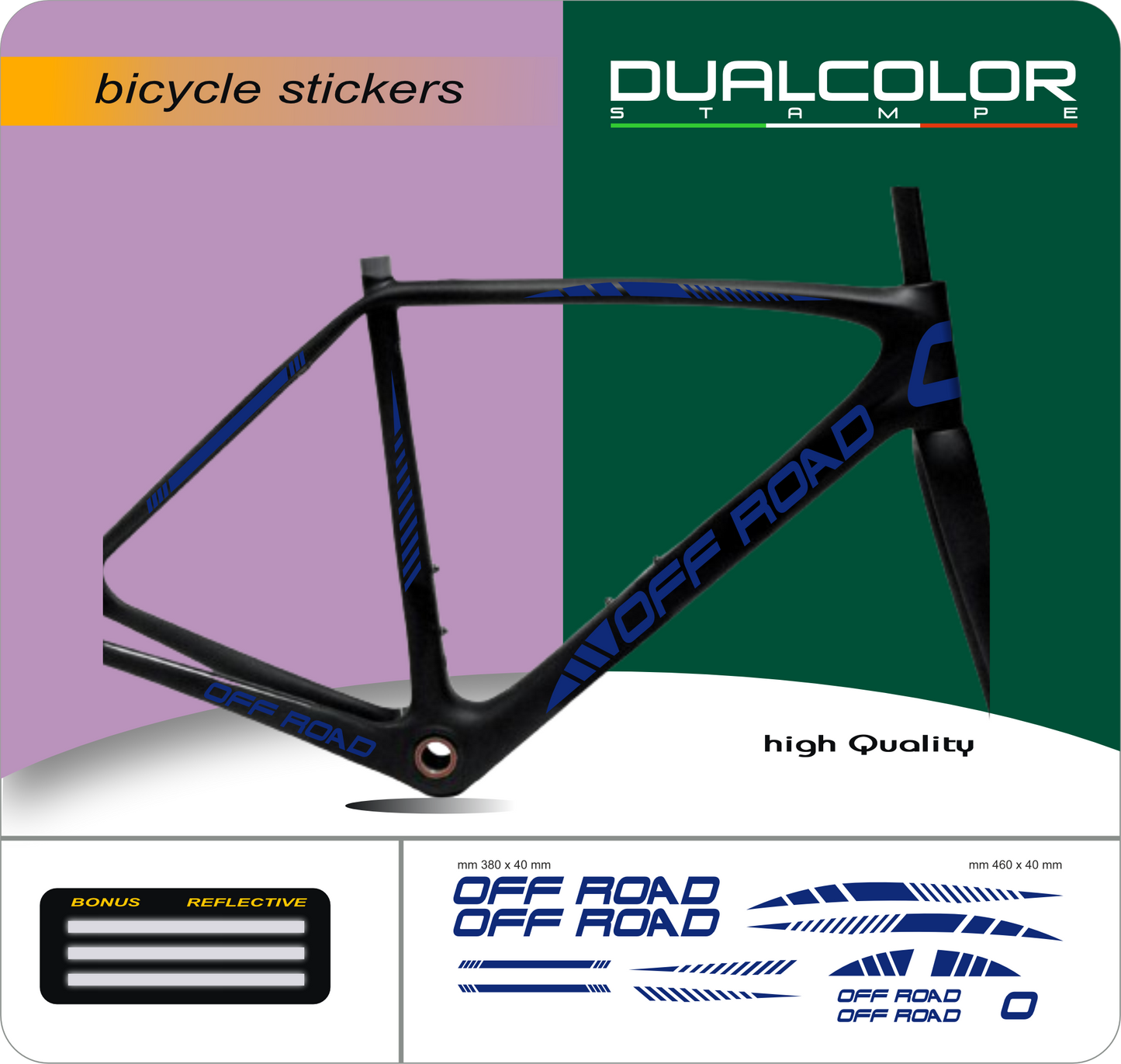 DualColor imprime VTT cadre autocollants Protection pour cadre de vélo Film de protection vtt VTT B0064