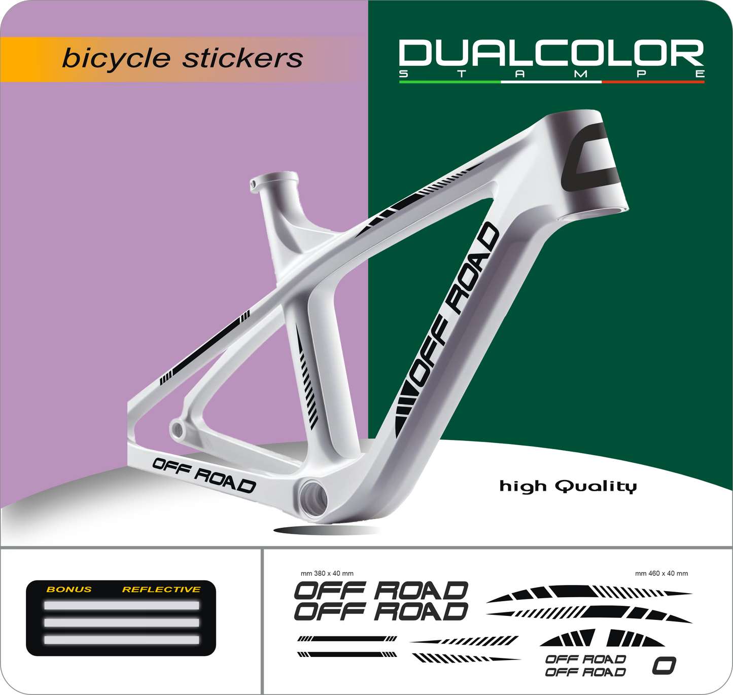 DualColor imprime VTT cadre autocollants Protection pour cadre de vélo Film de protection vtt VTT B0064