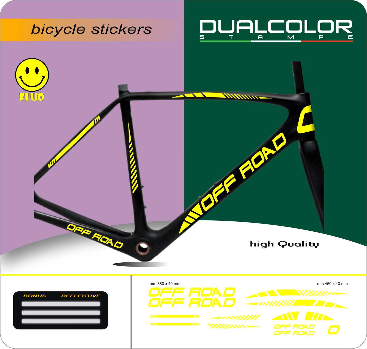 DualColor imprime VTT cadre autocollants Protection pour cadre de vélo Film de protection vtt VTT B0064