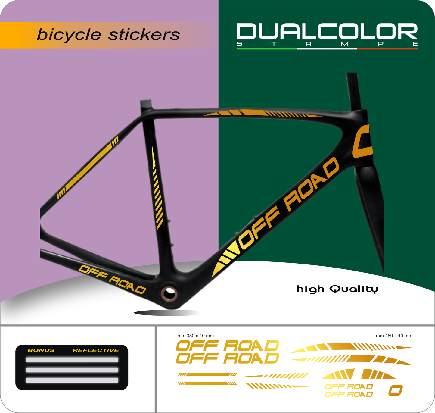 DualColor imprime VTT cadre autocollants Protection pour cadre de vélo Film de protection vtt VTT B0064