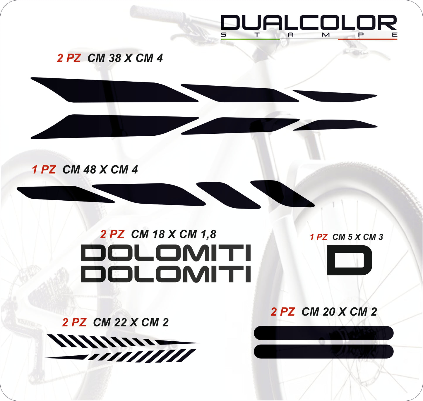 DualColor imprime VTT cadre autocollants Protection pour cadre de vélo Film de protection vtt VTT B0064