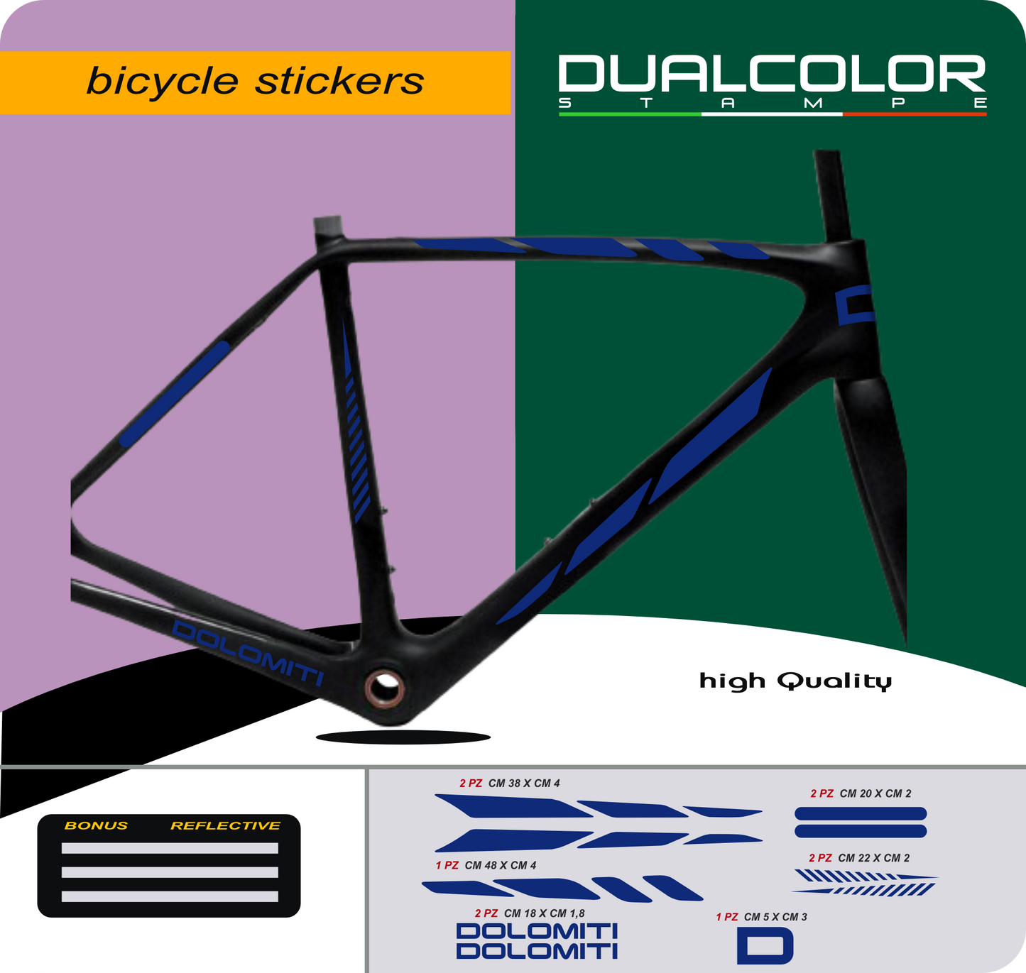 DualColor imprime VTT cadre autocollants Protection pour cadre de vélo Film de protection vtt VTT B0064