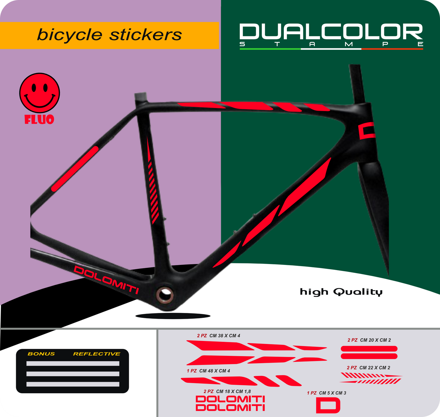 DualColor imprime VTT cadre autocollants Protection pour cadre de vélo Film de protection vtt VTT B0064