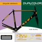 DualColor Prints MTB Frame Stickers Protección para cuadro de bicicleta Película protectora MTB Mountain Bike B0064