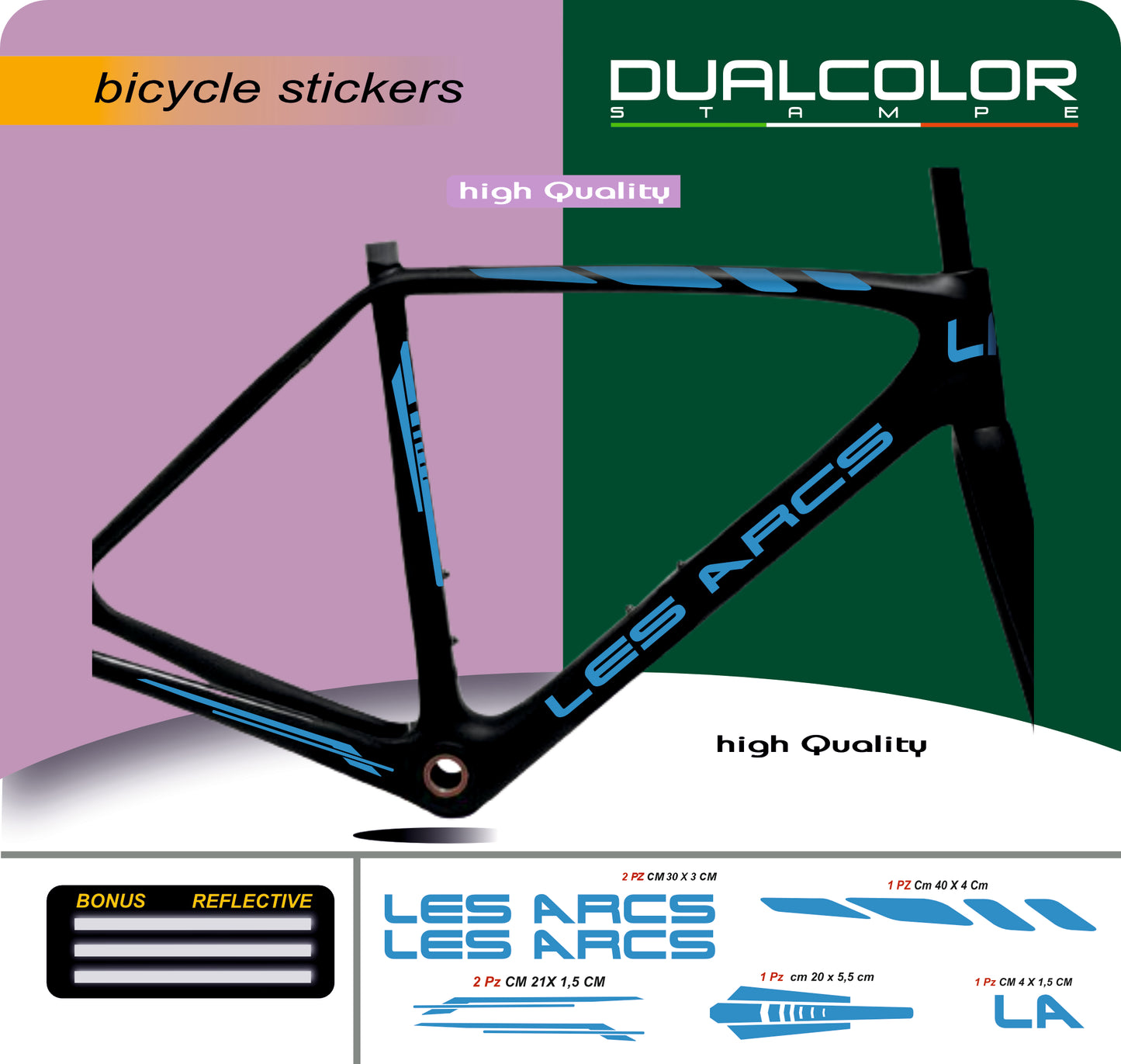 Set 7 Adesivi Stickers Decal Telaio Bici Bicicletta adesivi telaio mtb Universale Frame Protezione COD. B0180