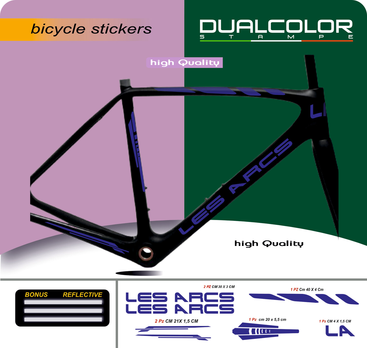 Set 7 Adesivi Stickers Decal Telaio Bici Bicicletta adesivi telaio mtb Universale Frame Protezione COD. B0180