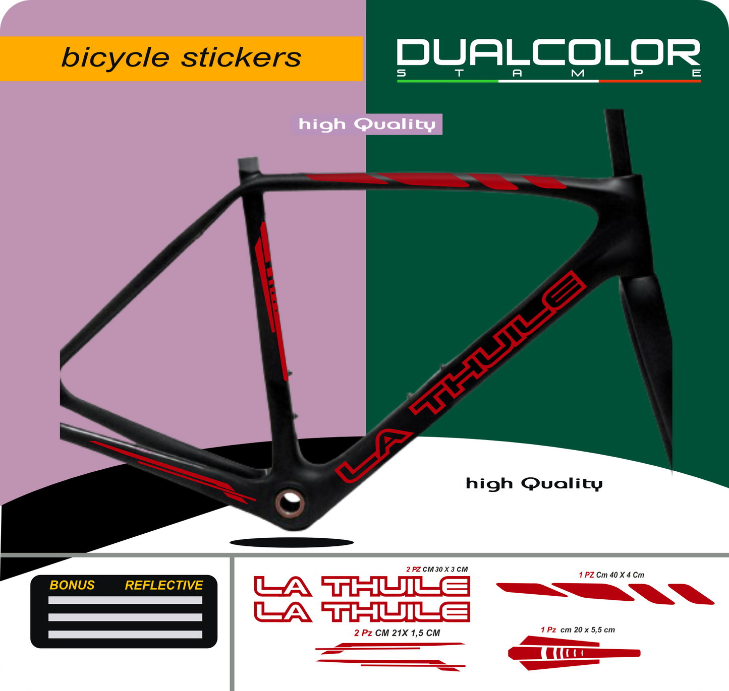 DualColor Prints MTB Frame Stickers Protection for Bicycle Frame Protective Film MTB Mountain Bike B0064