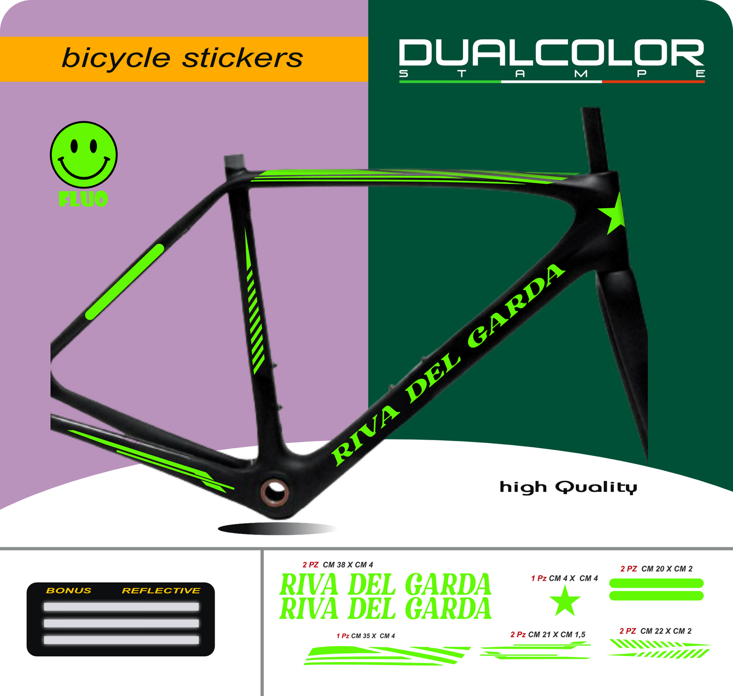 DualColor imprime VTT cadre autocollants Protection pour cadre de vélo Film de protection vtt VTT B0064