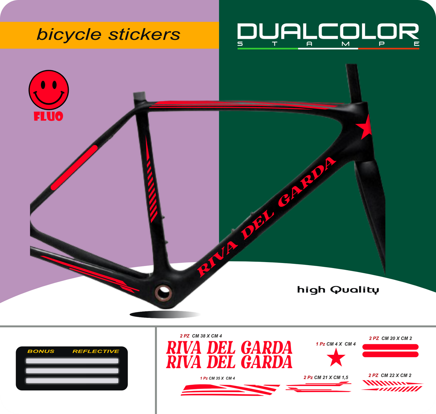 DualColor imprime VTT cadre autocollants Protection pour cadre de vélo Film de protection vtt VTT B0064