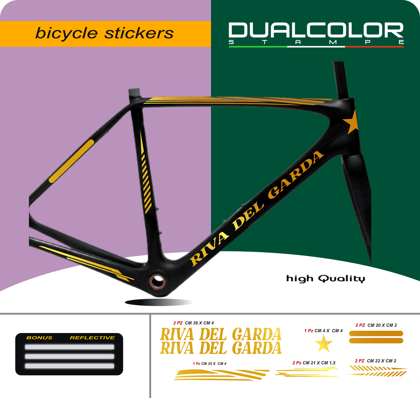 DualColor imprime VTT cadre autocollants Protection pour cadre de vélo Film de protection vtt VTT B0064