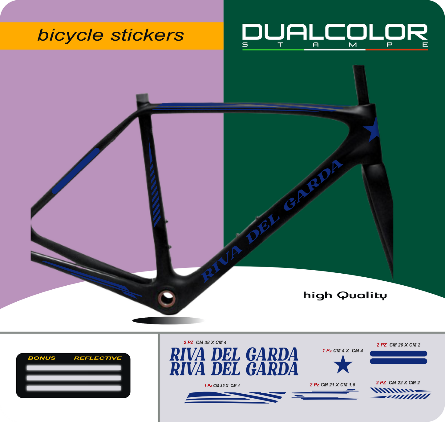 DualColor imprime VTT cadre autocollants Protection pour cadre de vélo Film de protection vtt VTT B0064