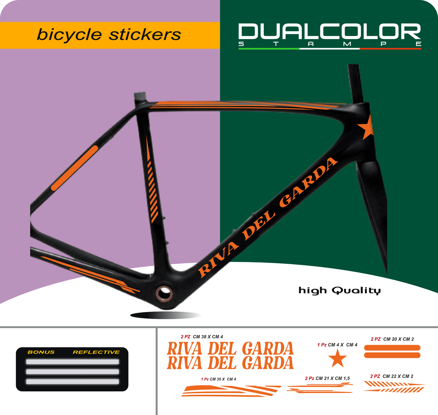 DualColor imprime VTT cadre autocollants Protection pour cadre de vélo Film de protection vtt VTT B0064