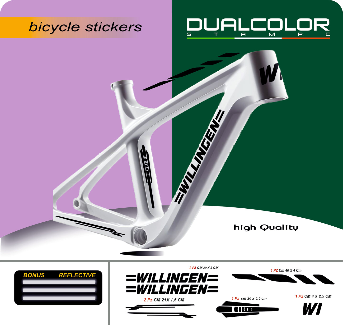 DualColor Prints MTB Frame Stickers Protection for Bicycle Frame Protective Film MTB Mountain Bike B0064