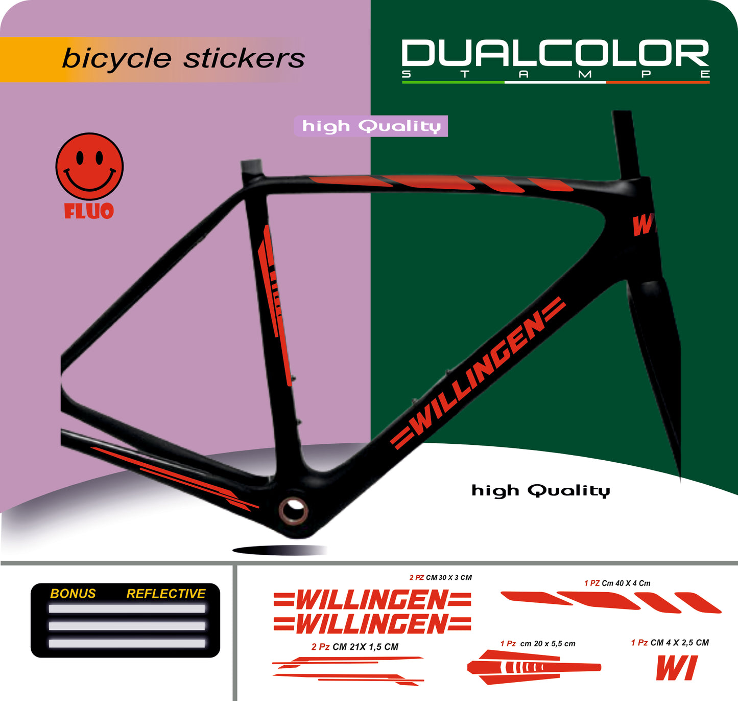 DualColor Prints MTB Frame Stickers Protección para cuadro de bicicleta Película protectora MTB Mountain Bike B0064