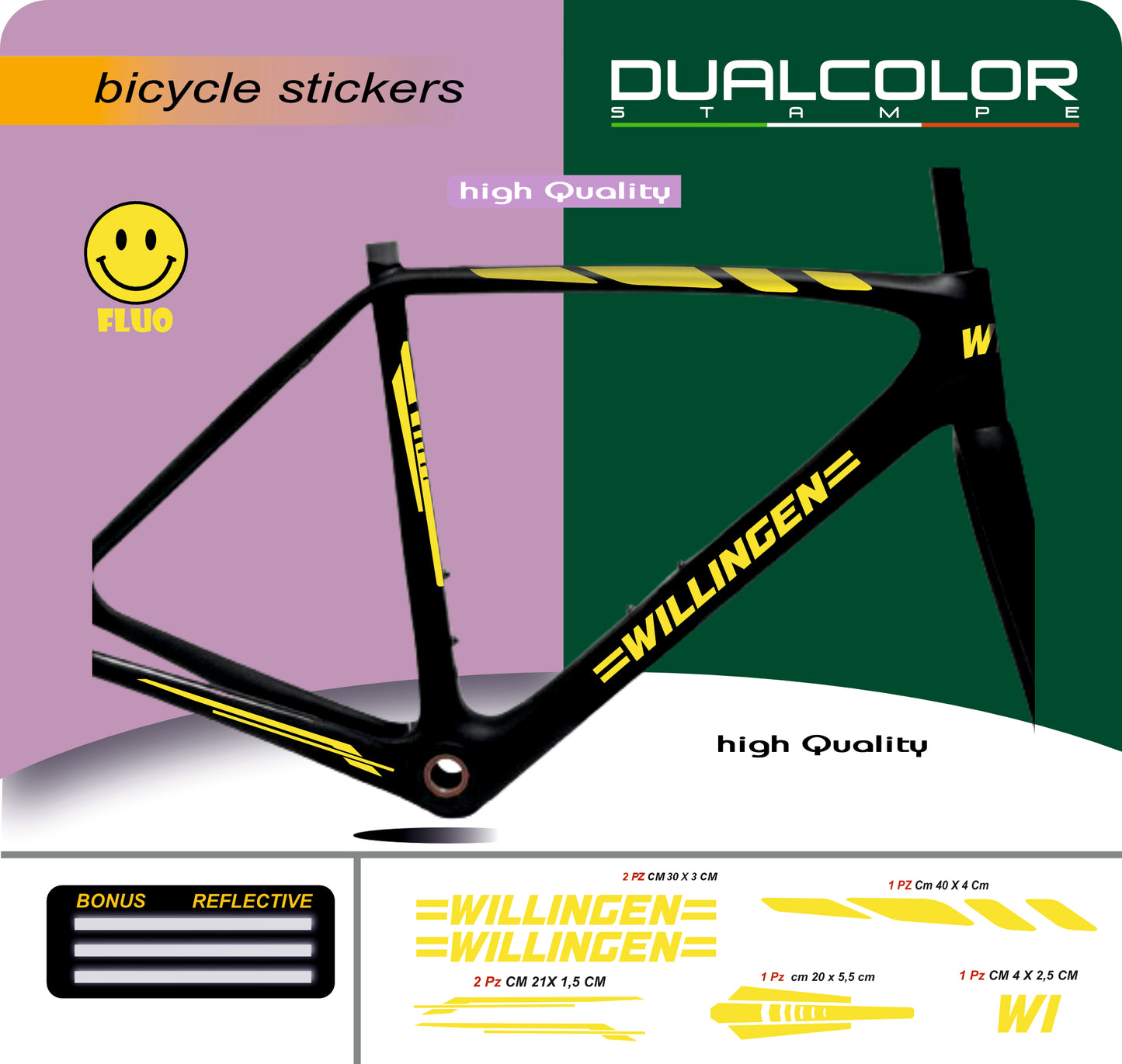 Set 7 Adesivi Stickers Decal Telaio Bici Bicicletta adesivi telaio mtb Universale Frame Protezione COD. B0186