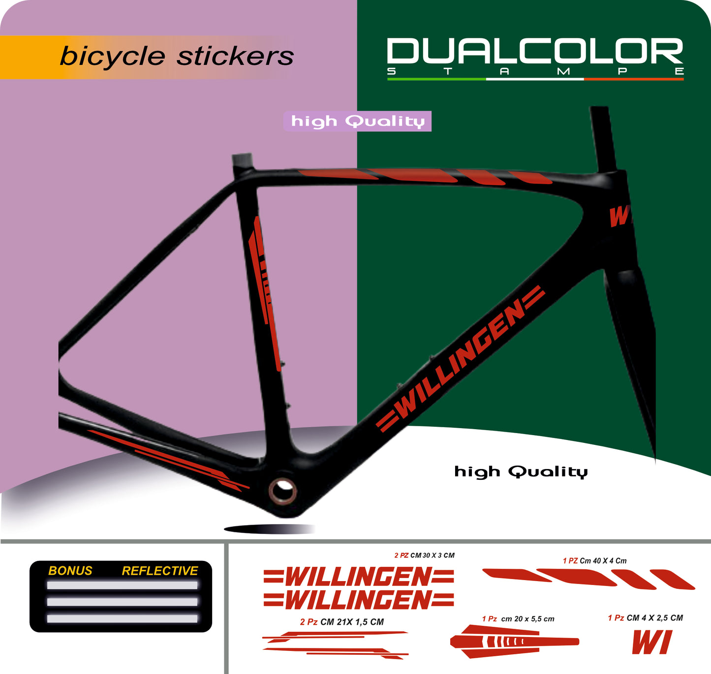 DualColor Prints MTB Frame Stickers Bescherming voor Fietsframe Beschermfolie MTB Mountainbike B0064