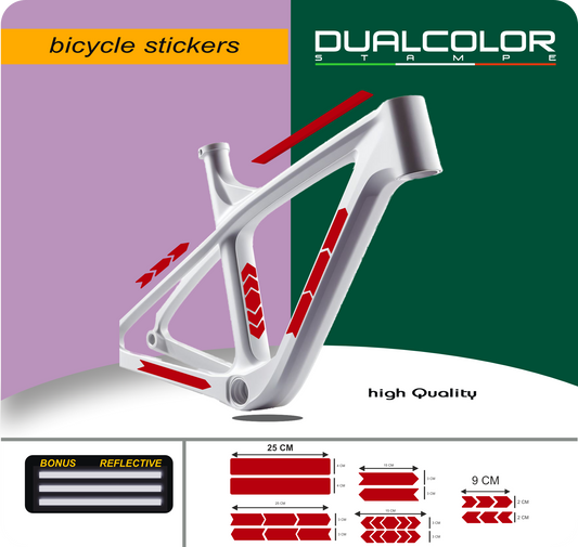 DualColor imprime VTT cadre autocollants Protection pour cadre de vélo Film de protection vtt VTT B0064