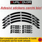 DualColorStampe Adesivi Cerchi Bici 26'' - 27,5'' - 28-29'' Pollici Ruota Bici MTB Bike Stickers Cerchi MTB BDC Stelle stars start B0210