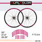 DualColorStampe Adesivi Cerchi Bici 26'' - 27,5'' - 28-29'' Pollici Ruota Bici MTB Bike Stickers Cerchi MTB BDC Stelle stars start B0210