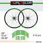 DualColorStampe Adesivi Cerchi Bici 26'' - 27,5'' - 28-29'' Pollici Ruota Bici MTB Bike Stickers Cerchi MTB BDC Stelle stars start B0210