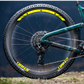 DualColorStampe Adesivi Cerchi Bici 26'' - 27,5'' - 28-29'' Pollici Ruota Bici MTB Bike Stickers Cerchi MTB BDC Stelle stars start B0210